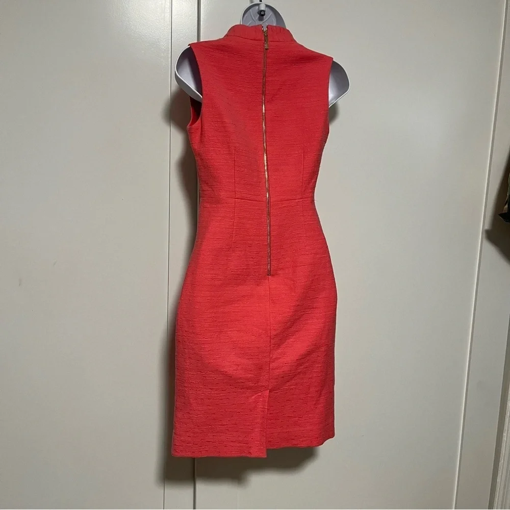 Kate Spade New York Coral V-Neck Sheath Dress Gwendolyn Spring Sundress Size 0